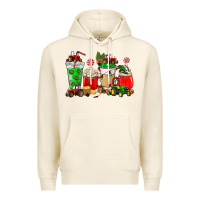 Tofu Christmas tractor coffee cup Premium Hoodie - NancyCooperArtShop