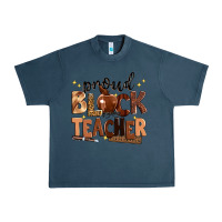 Midnight Navy proud black teacher Urban Heavy Tee - Zillion Design Studio