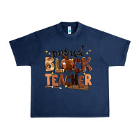 Navy proud black teacher Urban Heavy Tee - Zillion Design Studio