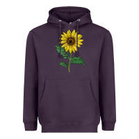 Plum Sunray yellow sunflower Heavyweight Hoodie - LillyAllenDesigns