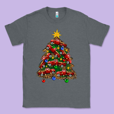 Christmas Truck Tree Classic Tee Designed By Fadigitalartstudio