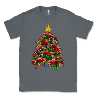 Charcoal Heather christmas truck tree Classic Tee - FaDigitalArtStudio