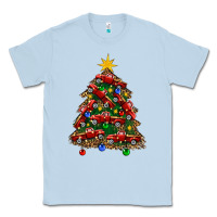 Dusty Blue christmas truck tree Classic Tee - FaDigitalArtStudio