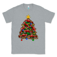 Heather Grey christmas truck tree Classic Tee - FaDigitalArtStudio