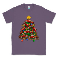 Lavender christmas truck tree Classic Tee - FaDigitalArtStudio