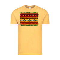 Vintage Mustard bullskull thunderbird aztec pattern warm colors Vintage Tee - BarkalooDesign