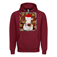 Burgundy heifer christmas Zipper Hoodie - JahusDesignShop