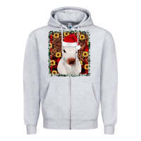 Heather Grey heifer christmas Zipper Hoodie - JahusDesignShop