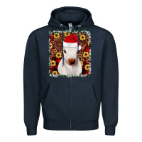 Navy heifer christmas Zipper Hoodie - JahusDesignShop