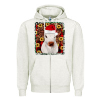 Oatmeal Heather heifer christmas Zipper Hoodie - JahusDesignShop