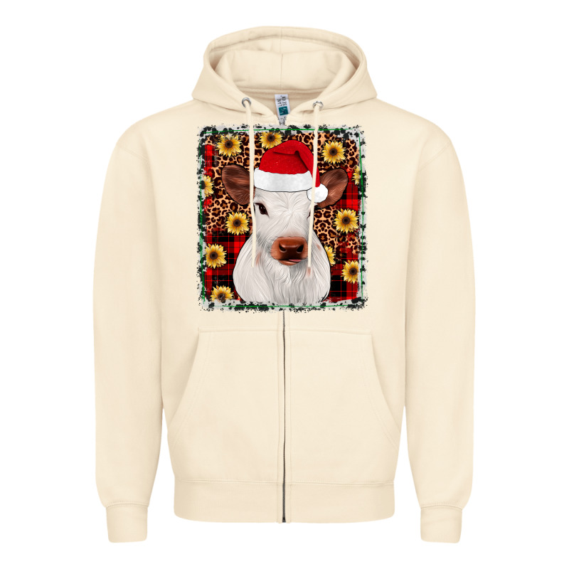 Heifer Christmas Zipper Hoodie by JahusDesignShop | Teevron