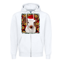 White heifer christmas Zipper Hoodie - JahusDesignShop