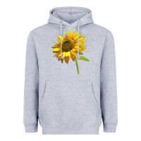 Heather Grey sunflower Heavyweight Hoodie - LillyAllenDesigns