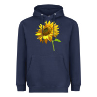Navy sunflower Heavyweight Hoodie - LillyAllenDesigns