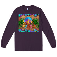 Plum salty beach Long Sleeve Tee - HRA Design Shop