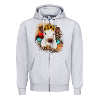Heather Grey christmas heifer Zipper Hoodie - JahusDesignShop