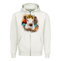 Oatmeal Heather christmas heifer Zipper Hoodie - JahusDesignShop