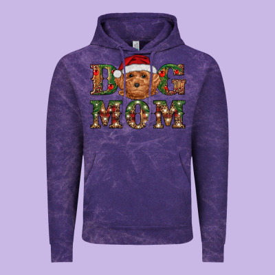 Vintage Hoodie Christmas Toy Poodle Dog Mom