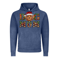 Vintage Denim Christmas Toy Poodle Dog Mom Vintage Hoodie - RanaPortraitStore