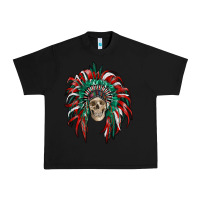 Black mexican flag indian headdress with  skull Urban Heavy Tee - RanaPortraitStore