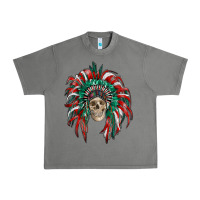 Tornado mexican flag indian headdress with  skull Urban Heavy Tee - RanaPortraitStore