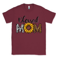 Burgundy blessed mom Classic Tee - CowhideDigitalArt