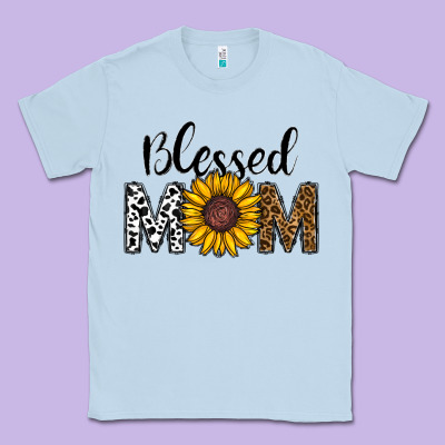 Blessed Mom Classic Tee Designed By Cowhidedigitalart