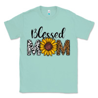 Seafoam blessed mom Classic Tee - CowhideDigitalArt