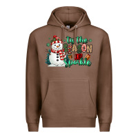 Chestnut tis the season to sparkle snowman Premium Hoodie - MaliasSmallBusiness