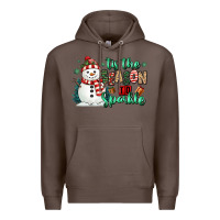 Coffee tis the season to sparkle snowman Premium Hoodie - MaliasSmallBusiness