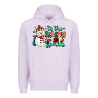 Lilac tis the season to sparkle snowman Premium Hoodie - MaliasSmallBusiness