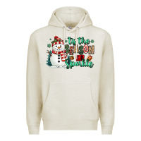 Oatmeal Heather tis the season to sparkle snowman Premium Hoodie - MaliasSmallBusiness