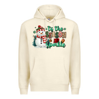Sandshell tis the season to sparkle snowman Premium Hoodie - MaliasSmallBusiness