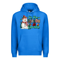 True Royal tis the season to sparkle snowman Premium Hoodie - MaliasSmallBusiness