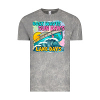 Cloud Rock boat waves sun rays lake days Vintage Tee - texasbilliewilder