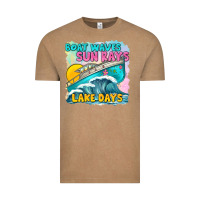 Vintage Coffee boat waves sun rays lake days Vintage Tee - texasbilliewilder