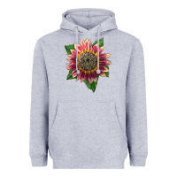 Heather Grey crimson blaze sunflower Heavyweight Hoodie - LillyAllenDesigns