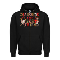 Black diamonds are a girl's best friend baseball Zipper Hoodie - Jasminsmagicworld