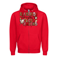 Red diamonds are a girl's best friend baseball Zipper Hoodie - Jasminsmagicworld