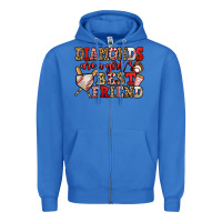 True Royal diamonds are a girl's best friend baseball Zipper Hoodie - Jasminsmagicworld