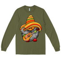 Army Green mexicon cute gnome Long Sleeve Tee - RacoonDesign
