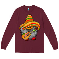 Burgundy mexicon cute gnome Long Sleeve Tee - RacoonDesign