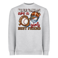 Heather Grey diamonds are a girls best friend baseball Heavyweight Sweatshirt - texasbilliewilder