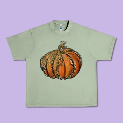 Leopard Pumpkin Urban Heavy Tee Designed By Ranaportraitstore
