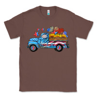 Chestnut american truck and flag with stars Classic Tee - HRA Design Shop