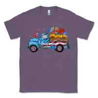 Lavender american truck and flag with stars Classic Tee - HRA Design Shop