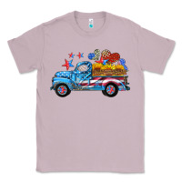 Lilac american truck and flag with stars Classic Tee - HRA Design Shop