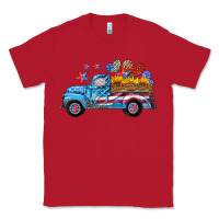 Red american truck and flag with stars Classic Tee - HRA Design Shop