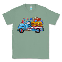 Sage american truck and flag with stars Classic Tee - HRA Design Shop