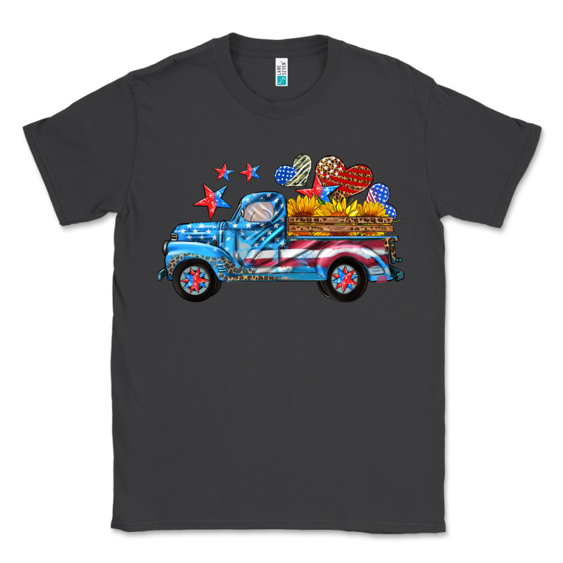 American Truck And Flag With Stars Classic Tee by HRA Design Shop | Teevron